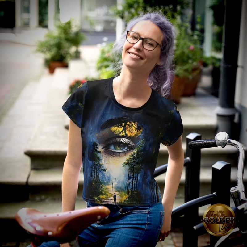 My Golden Path All-Over Print Crop Tee