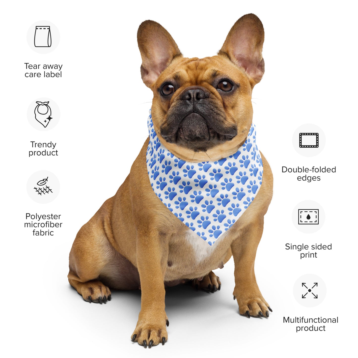 Blue Paws All-over print bandana