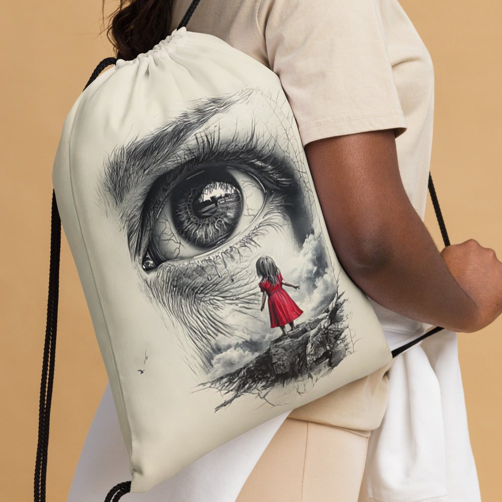 Through My Mother’s Eyes: A Glimpse Drawstring bag