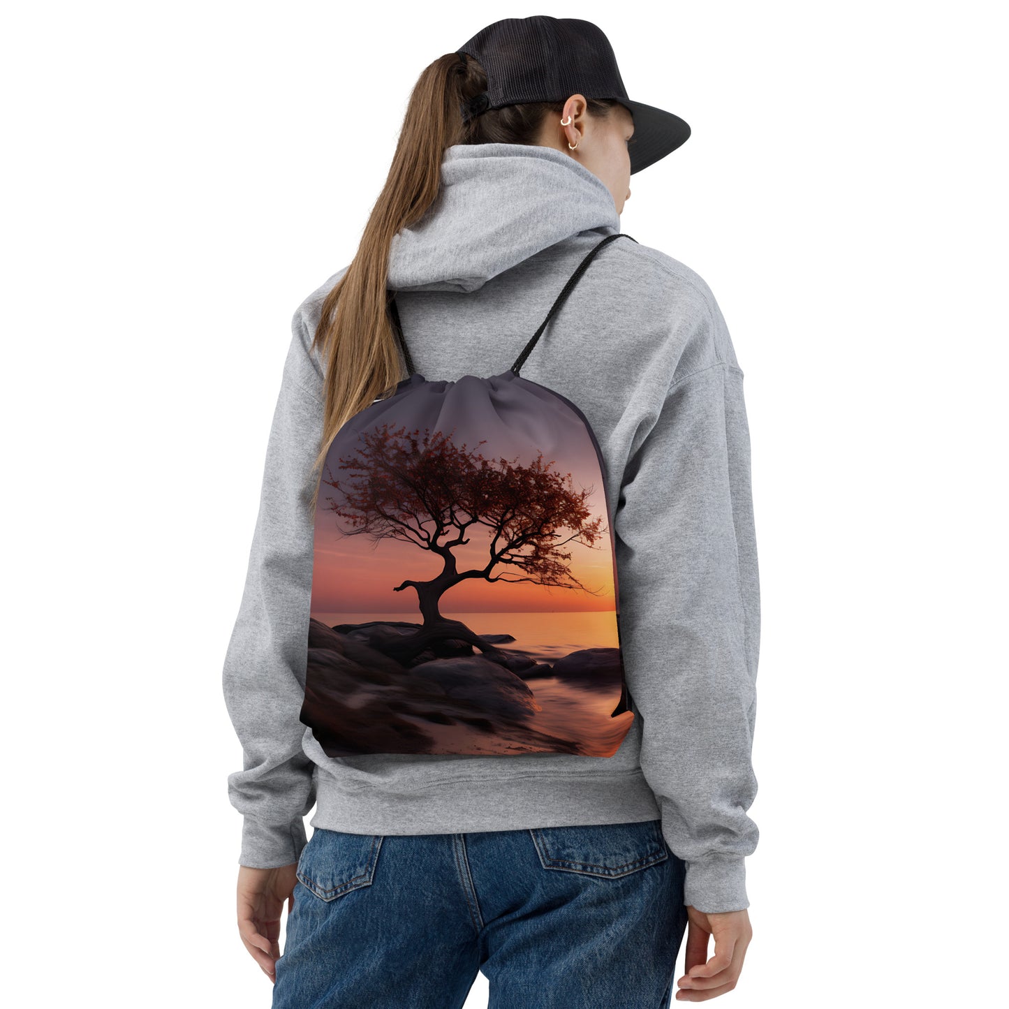 Sunlit Harmony Drawstring bag