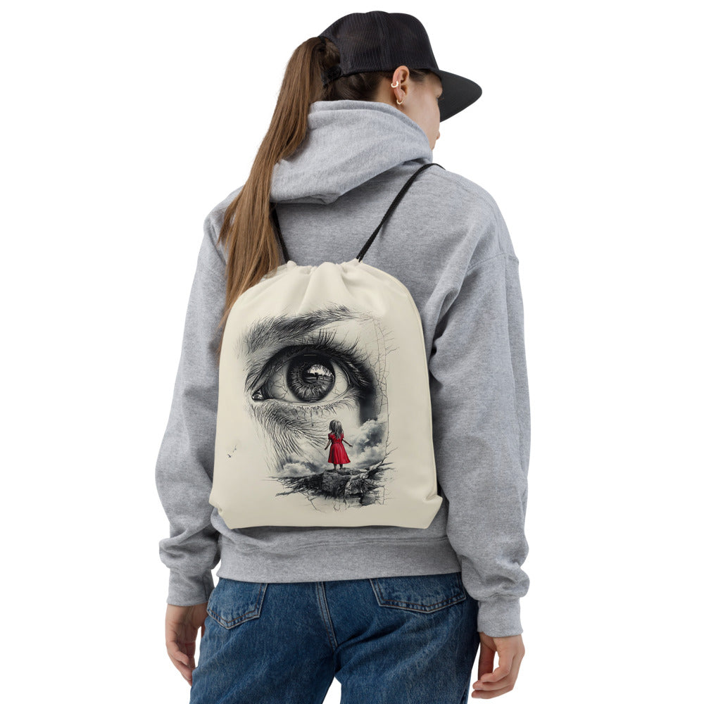 Through My Mother’s Eyes: A Glimpse Drawstring bag