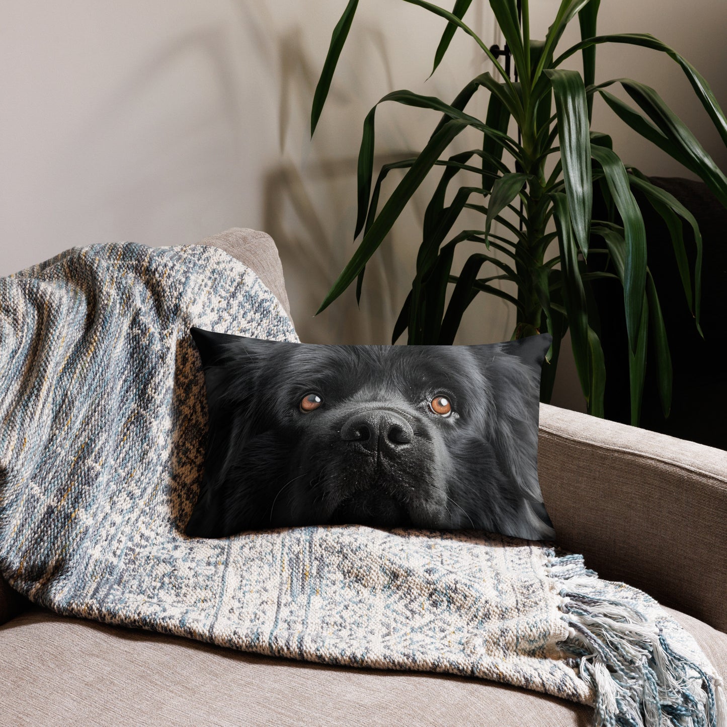 Golden Black Lab Premium Pillow