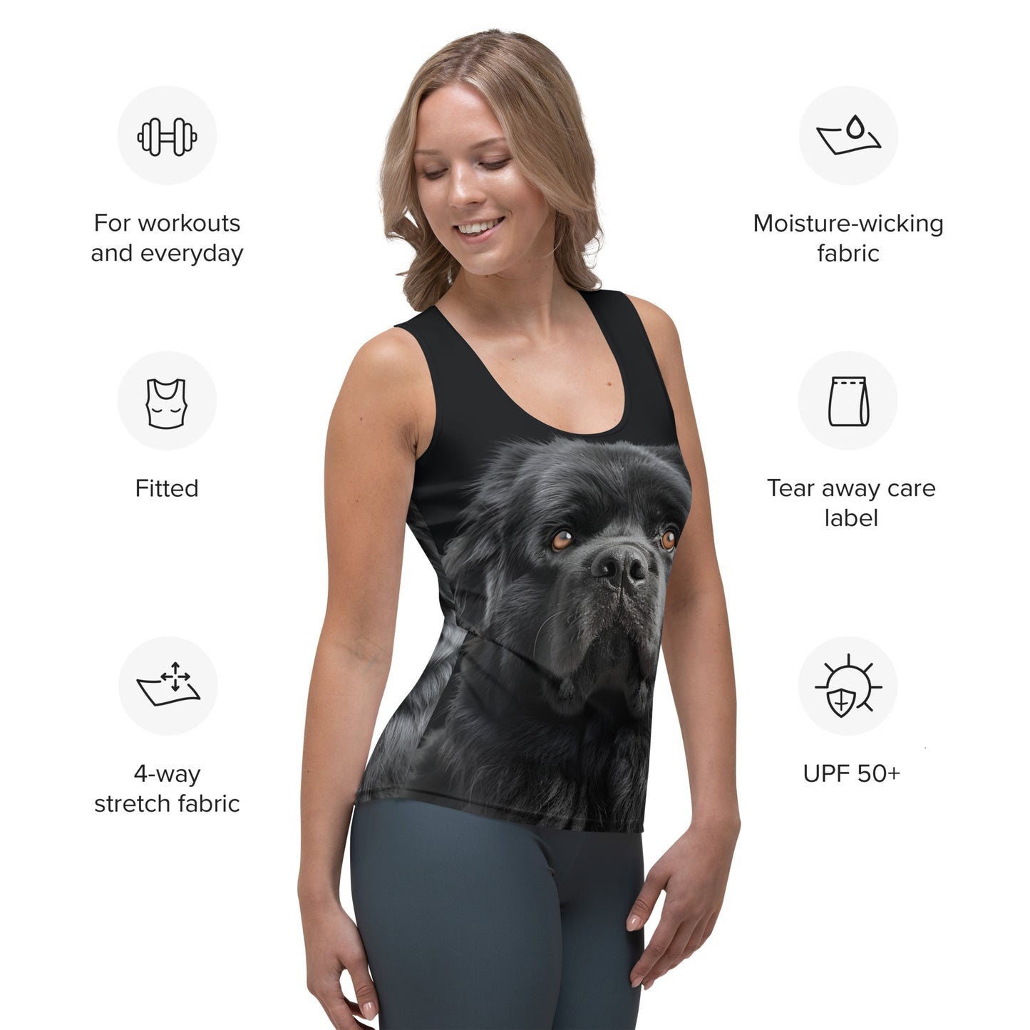 Golden Black Lab Sublimation Cut & Sew Tank Top