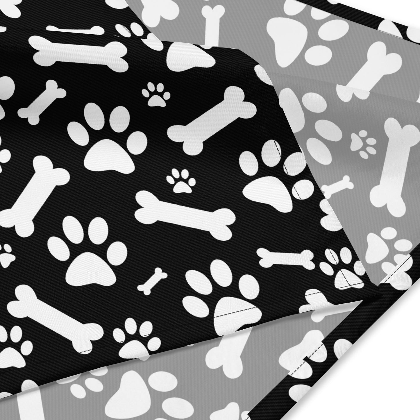 Black and White Paws All-over print bandana