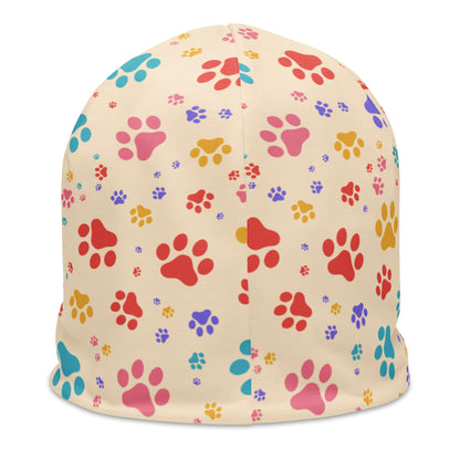 Rainbow Paws All-Over Print Beanie