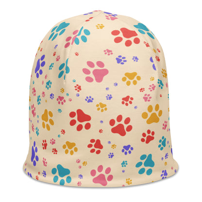 Rainbow Paws All-Over Print Beanie