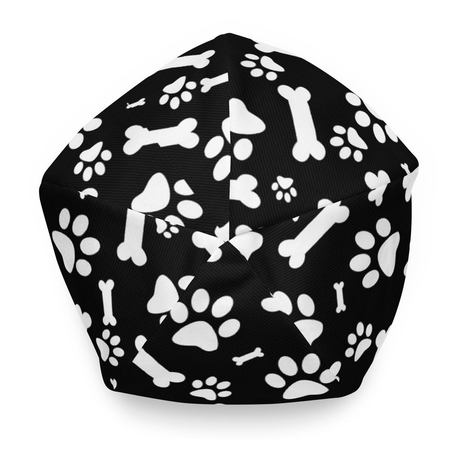 Black and White Paws All-Over Print Beanie