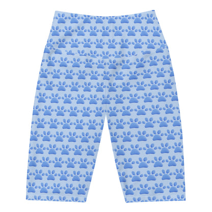 Blue Paws Biker Shorts