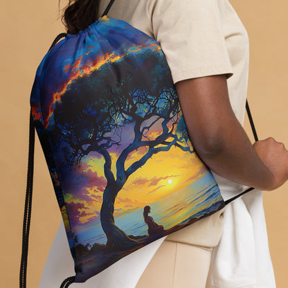 Sunlit Glow Drawstring bag