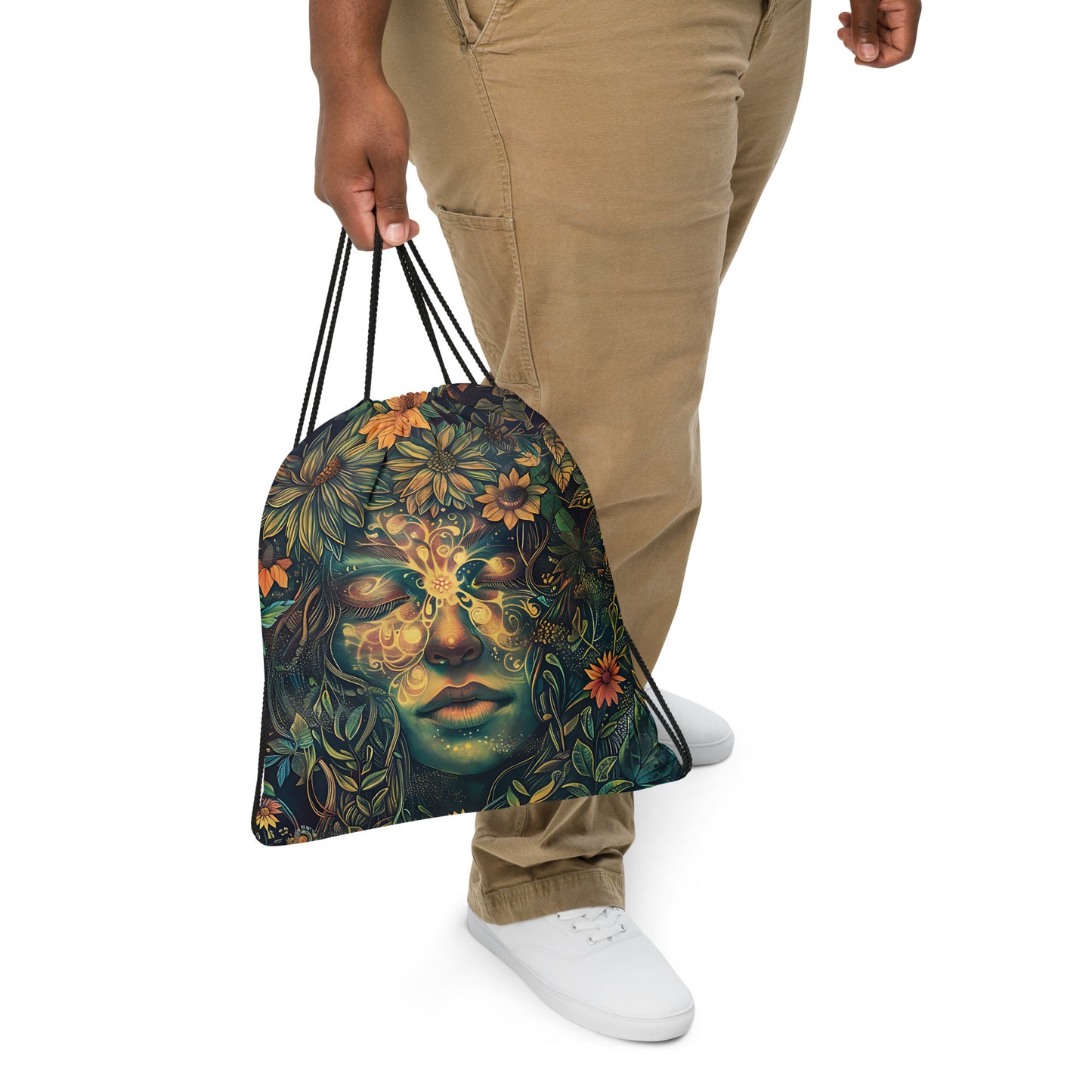 Golden Muse Drawstring bag