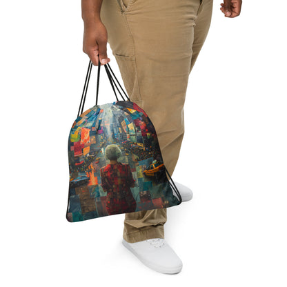 Radiant Journey Drawstring bag