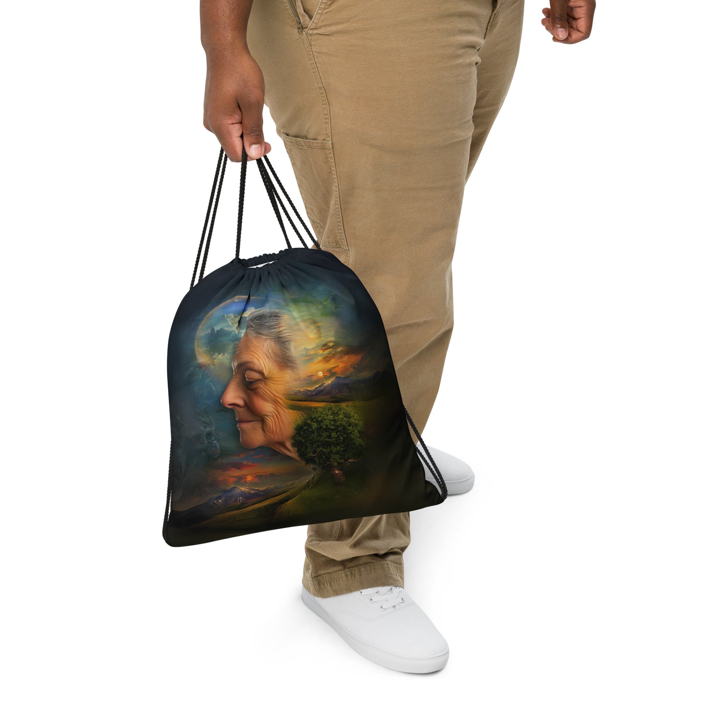 In Heaven Drawstring bag