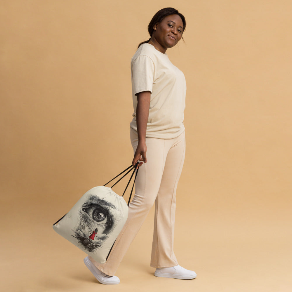 Through My Mother’s Eyes: A Glimpse Drawstring bag