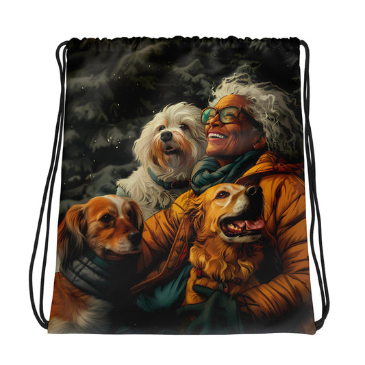 Fur Mama Adventures Drawstring bag