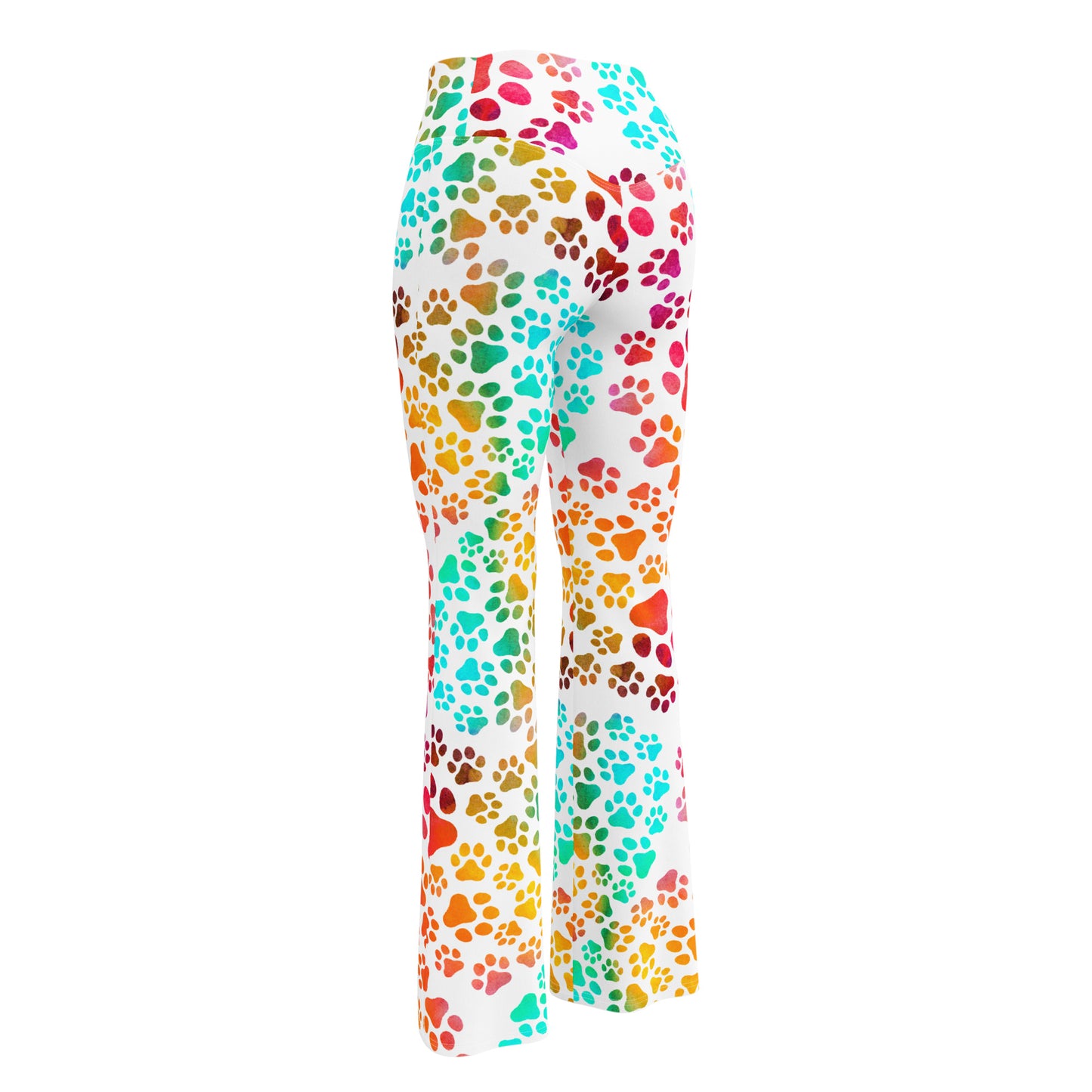 Prismatic Pawprints Flare leggings