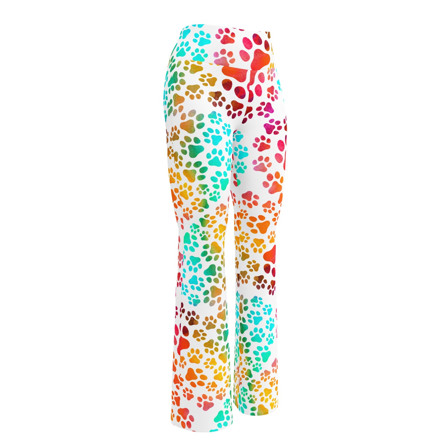 Prismatic Pawprints Flare leggings