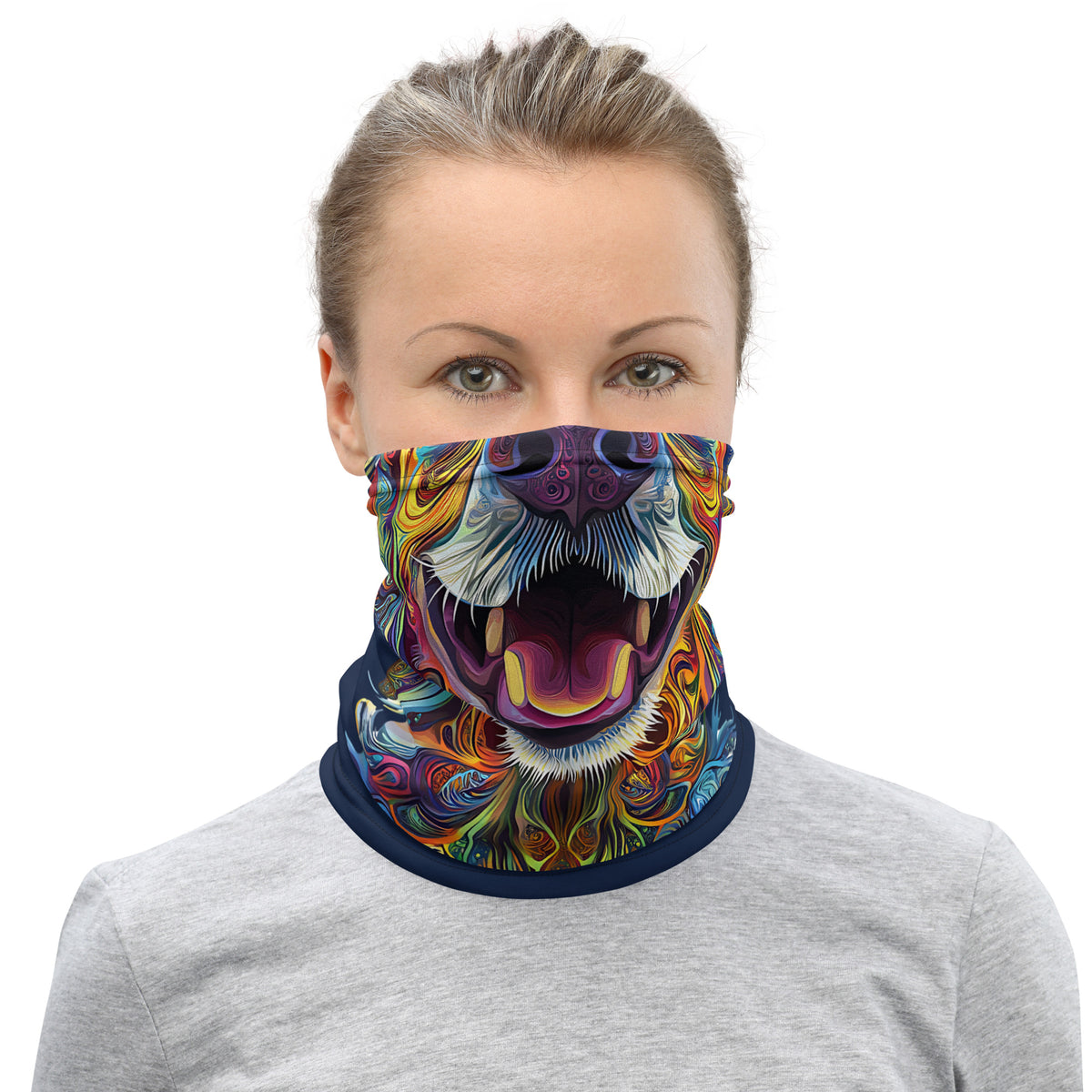 Colorful Canine Love Neck Gaiter