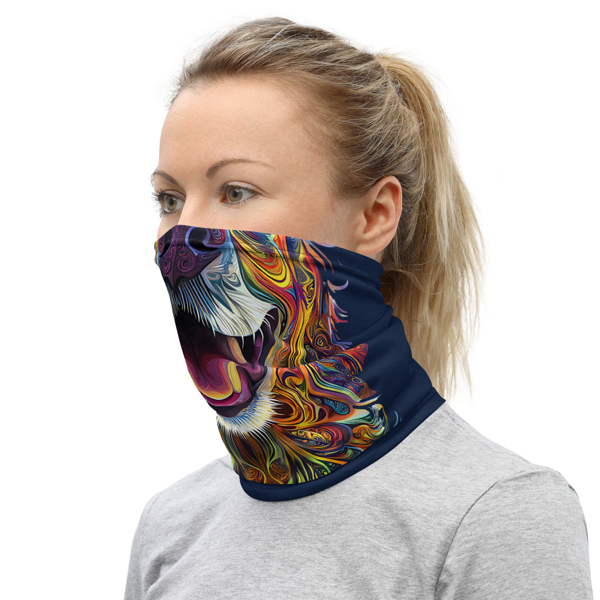 Colorful Canine Love Neck Gaiter