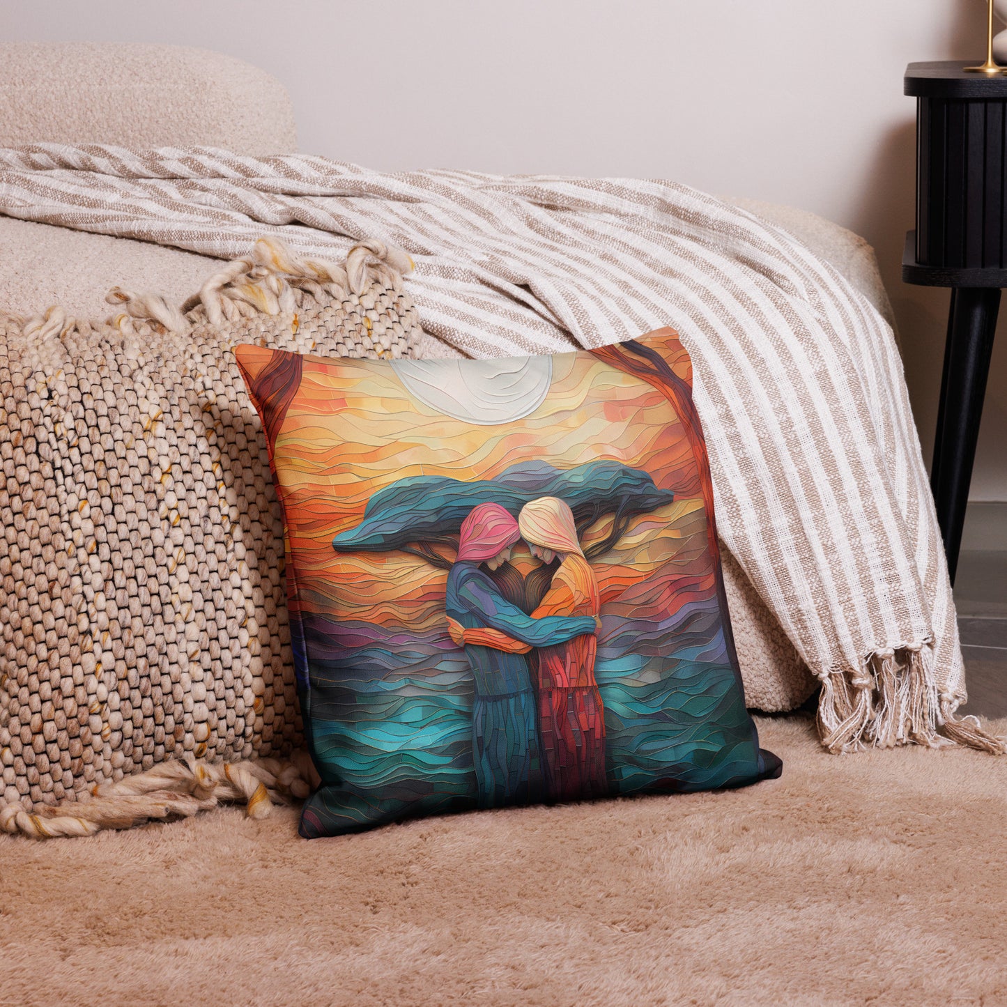 Radiant Sisterhood Premium Pillow