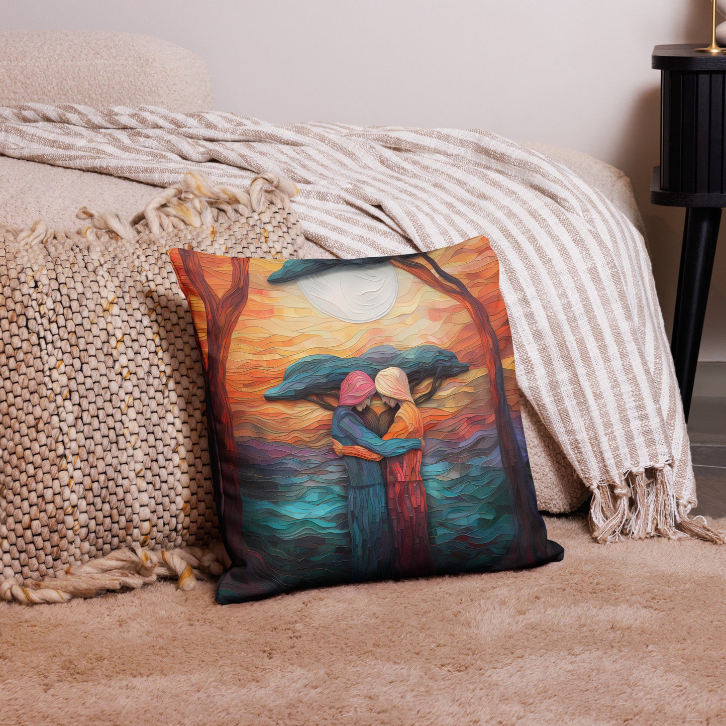 Radiant Sisterhood Premium Pillow