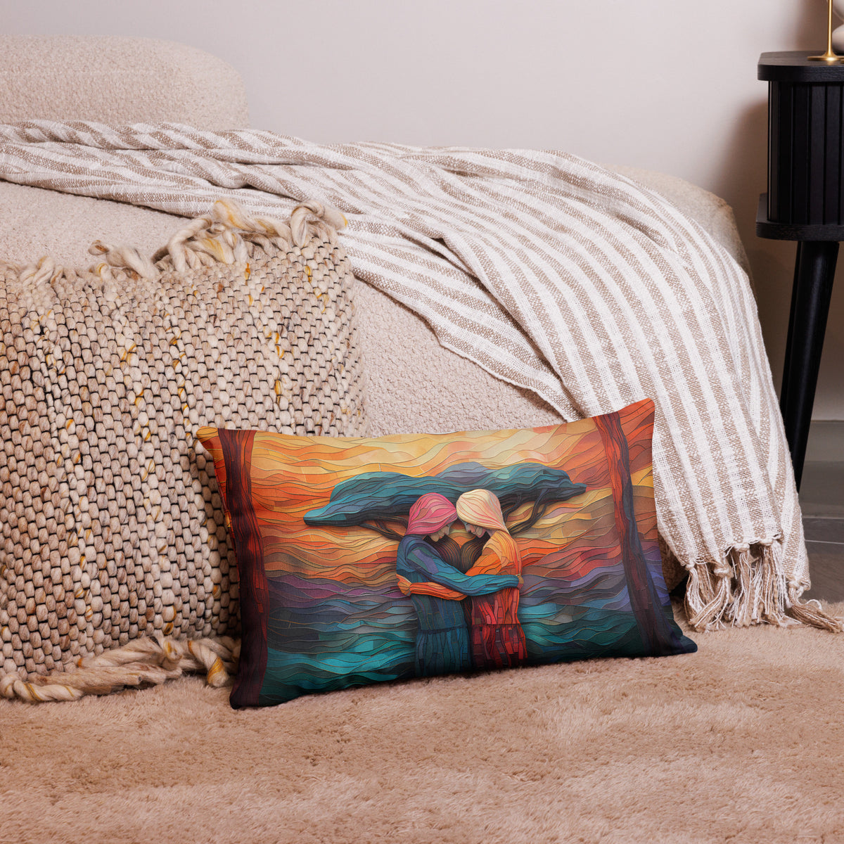 Radiant Sisterhood Premium Pillow