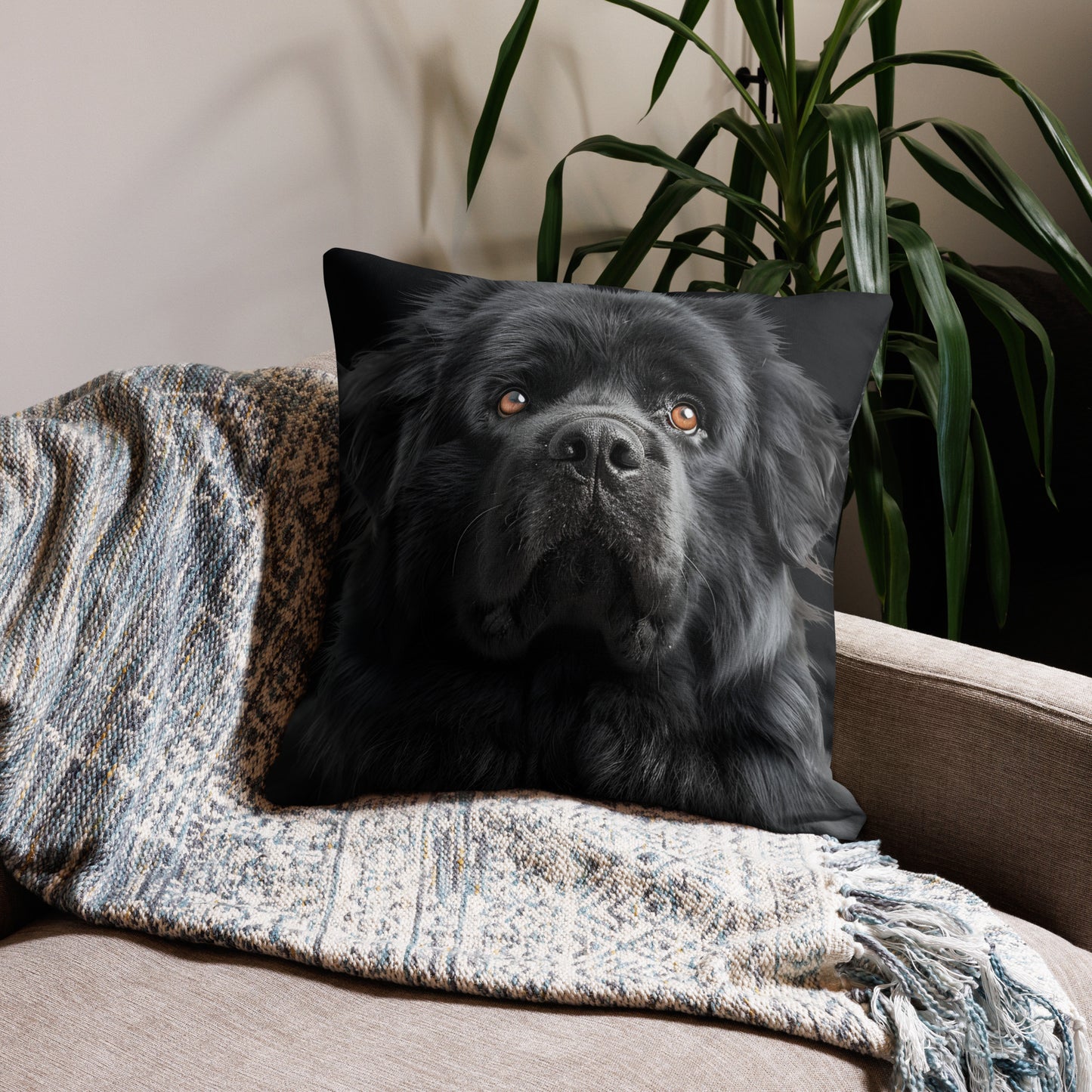 Golden Black Lab Premium Pillow