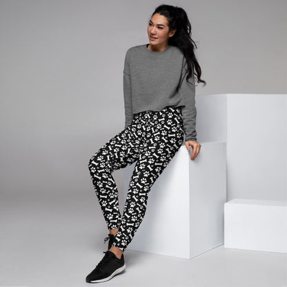 Black and White Paws Women's Joggers