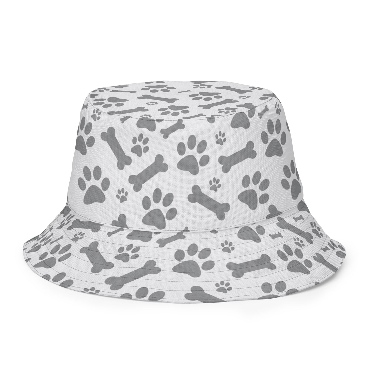 Black and White Paws Reversible bucket hat