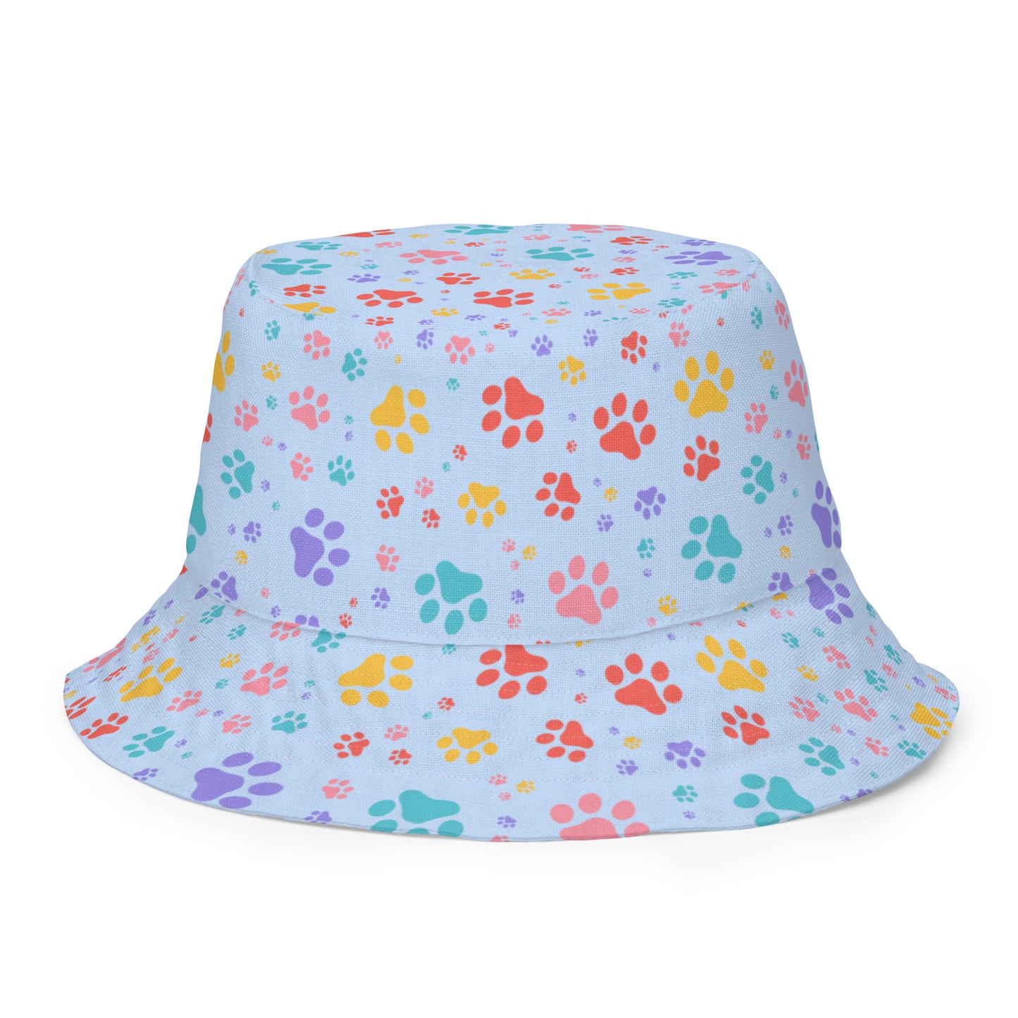 Blue Paws x Rainbow Paws Reversible bucket hat