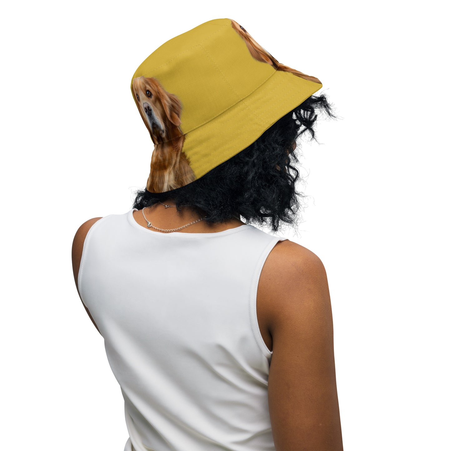 Golden Black Lab x Our Goldie Companion Reversible bucket hat