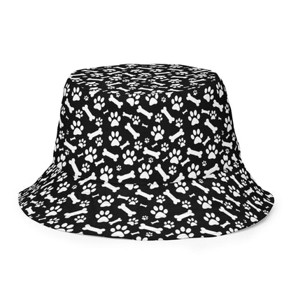 Black and White Paws Reversible bucket hat