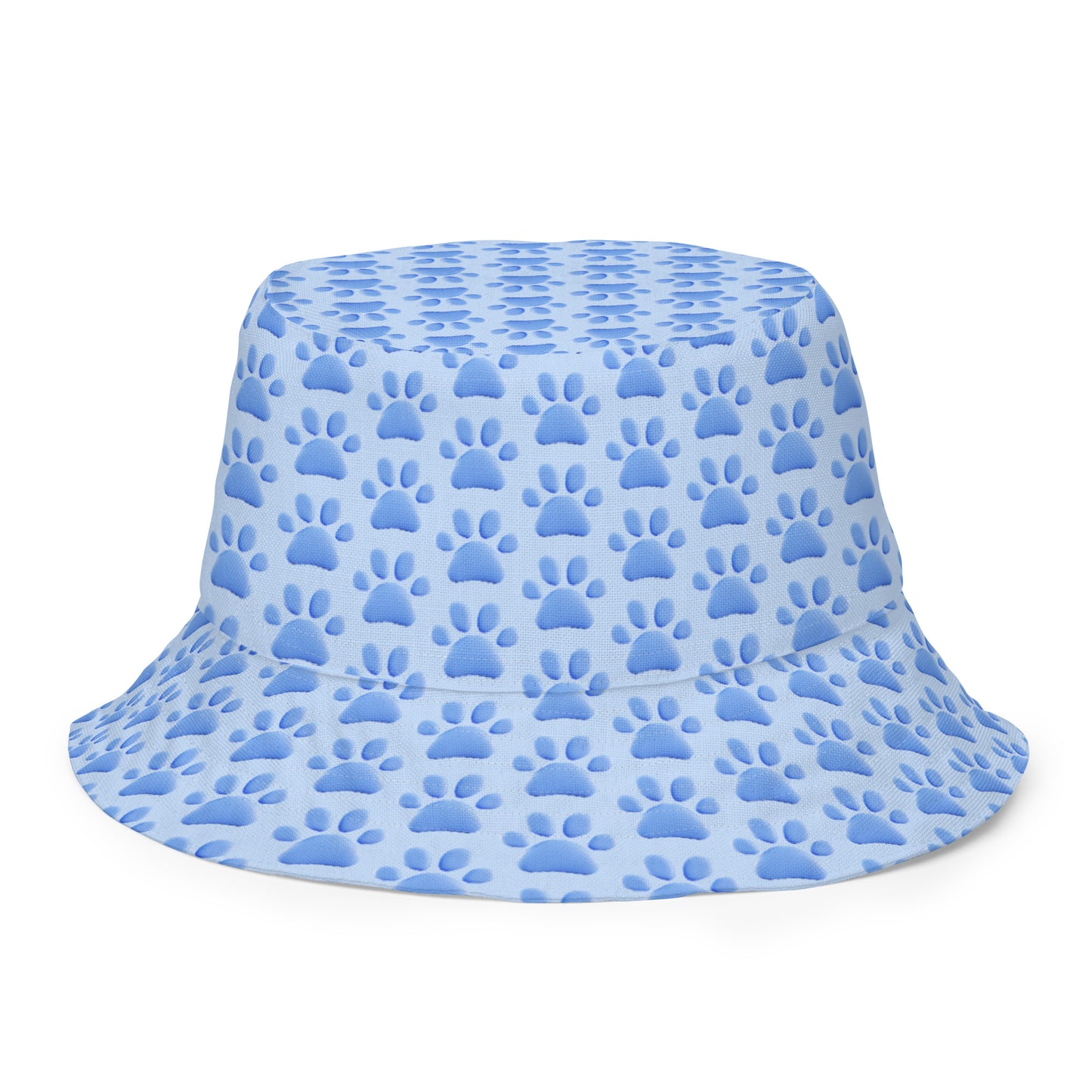 Blue Paws x Rainbow Paws Reversible bucket hat