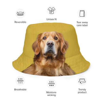 Golden Black Lab x Our Goldie Companion Reversible bucket hat