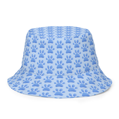 Blue Paws x Rainbow Paws Reversible bucket hat