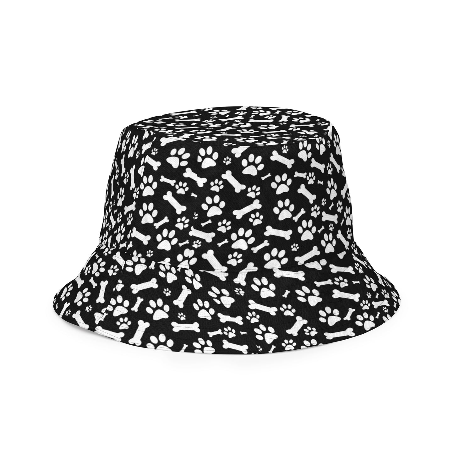 Black and White Paws Reversible bucket hat