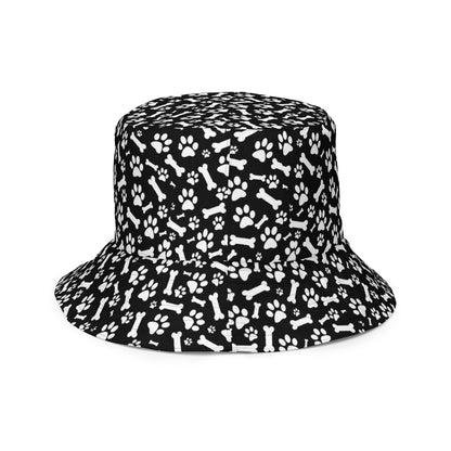 Black and White Paws Reversible bucket hat