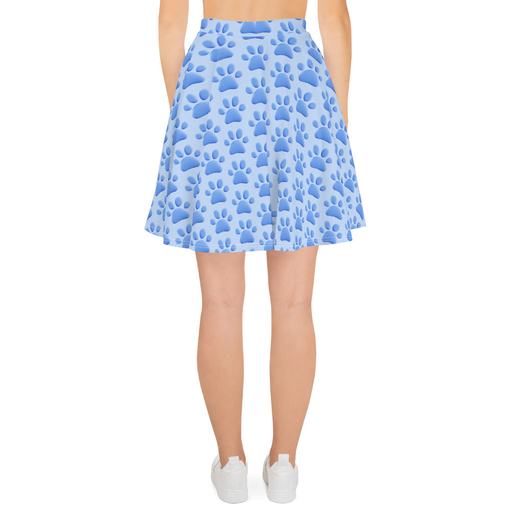 Blue Paws Skater Skirt