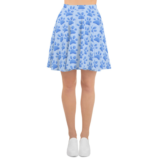 Blue Paws Skater Skirt