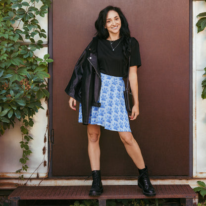 Blue Paws Skater Skirt