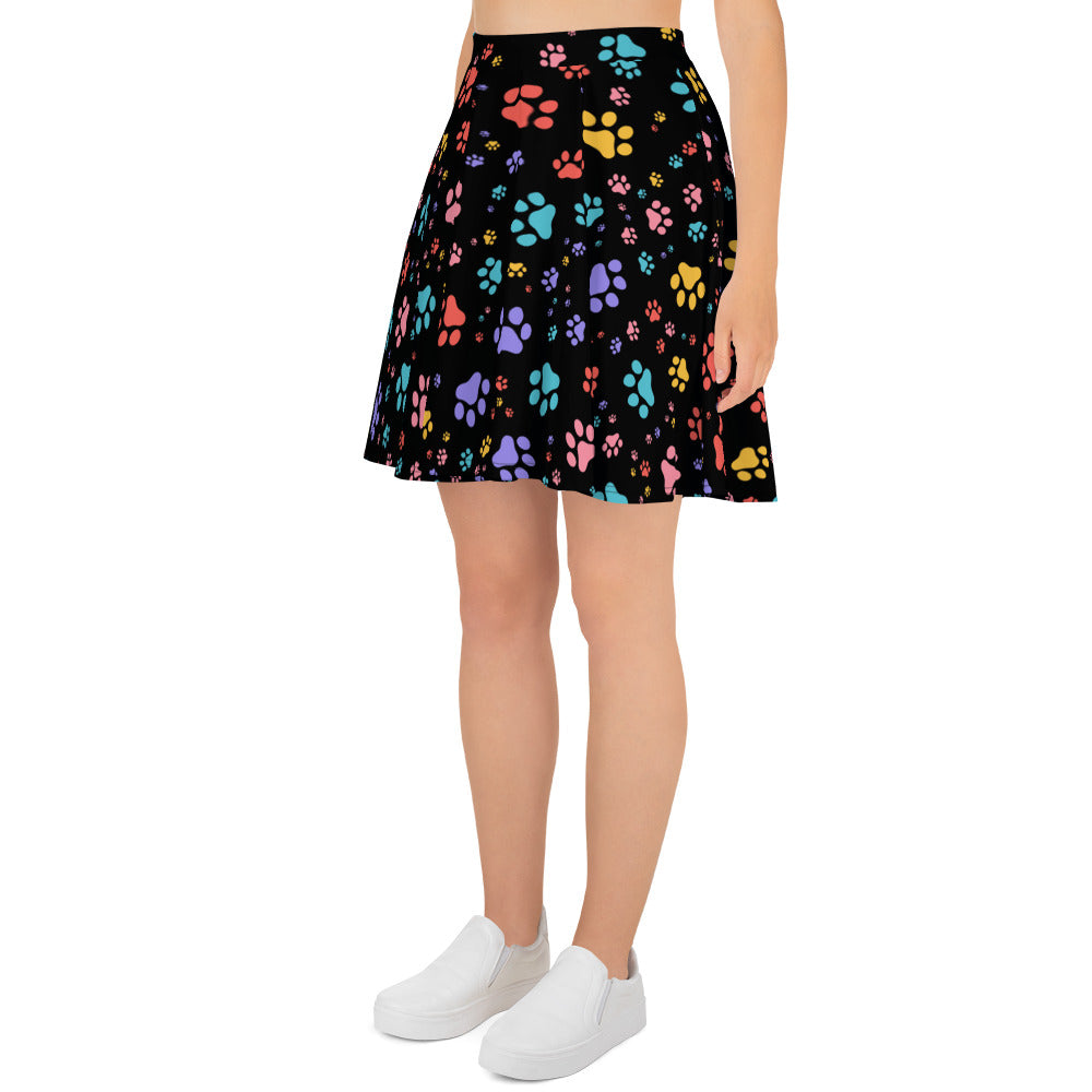 Rainbow Paw Skater Skirt