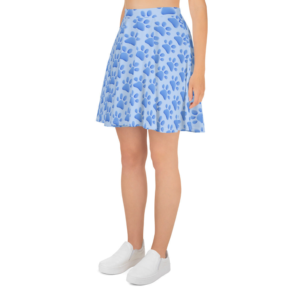 Blue Paws Skater Skirt