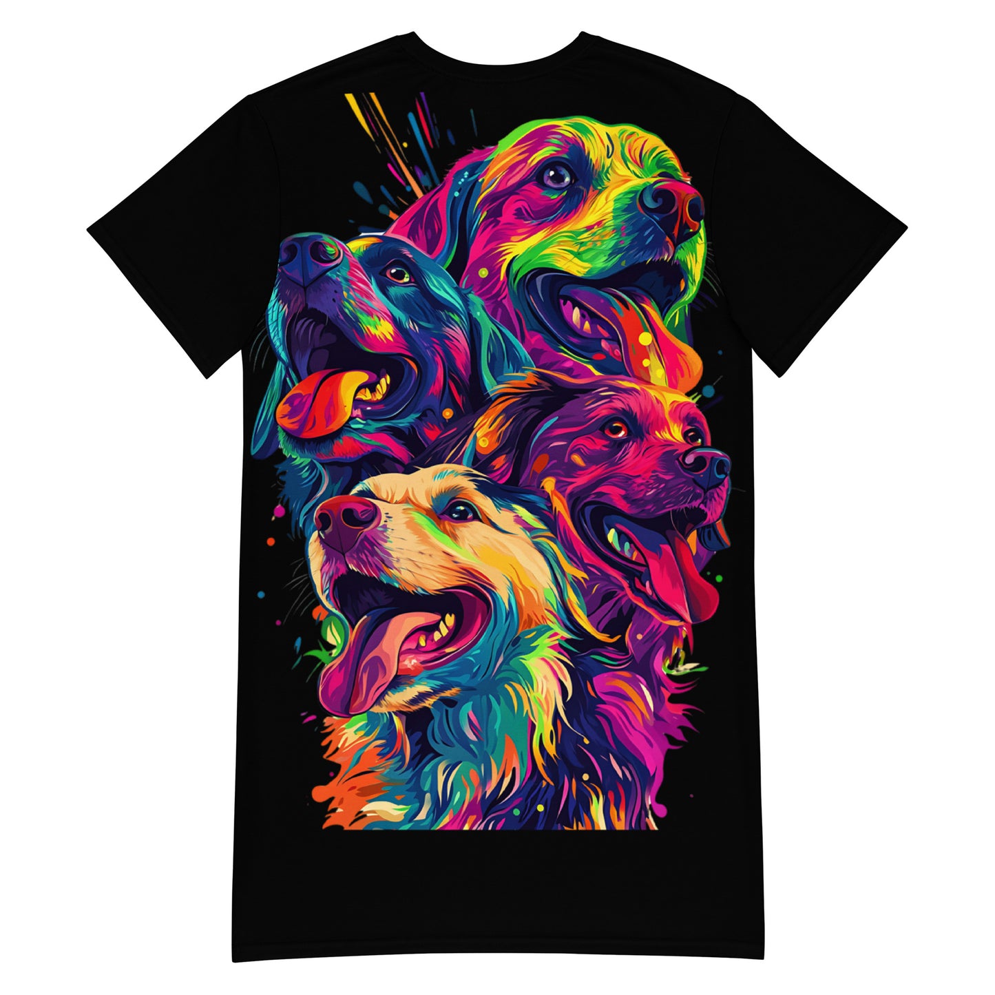 Spectrum of Paws T-shirt dress