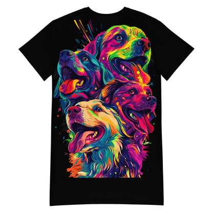 Spectrum of Paws T-shirt dress