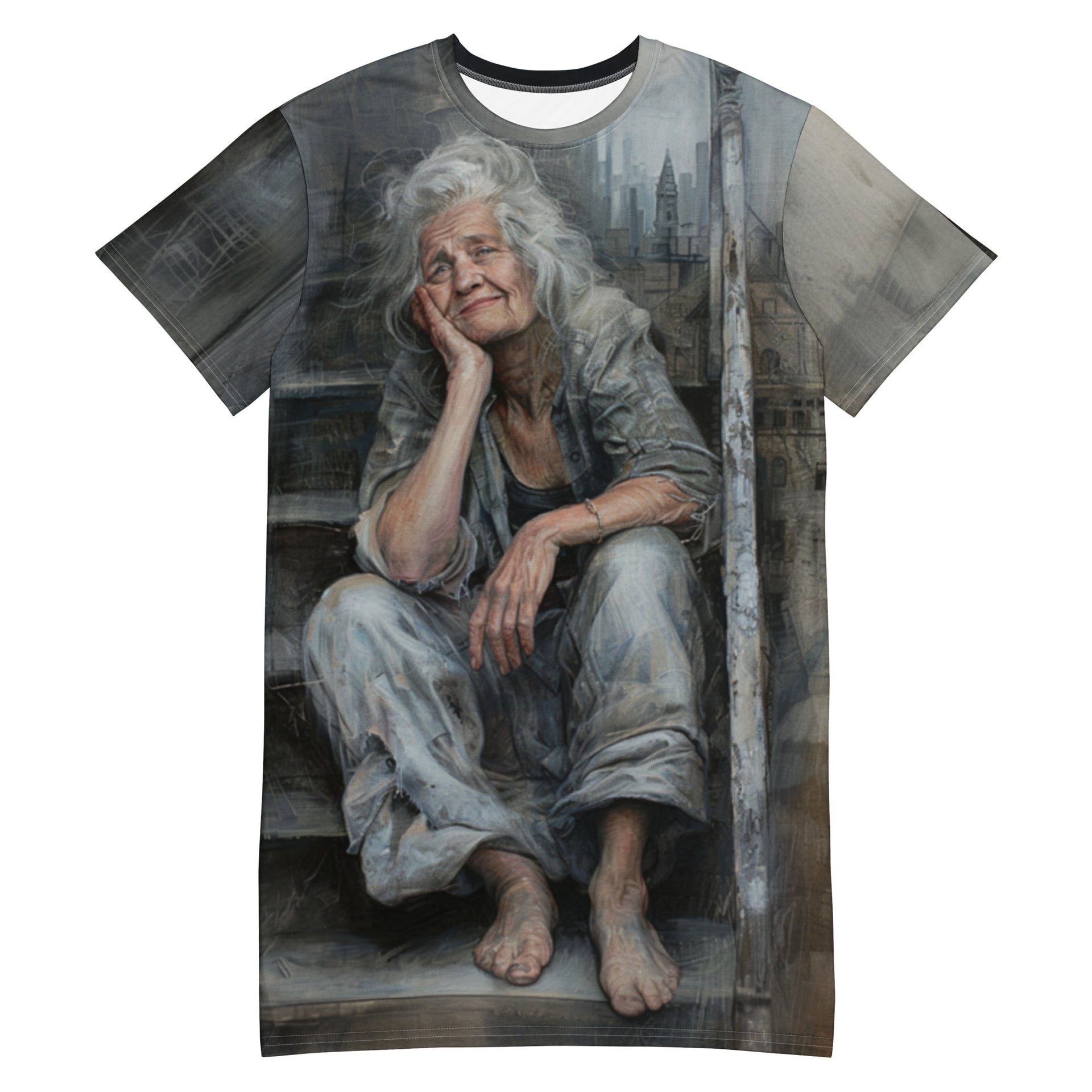Peaceful Upset T-shirt dress – The Golden Life Shop