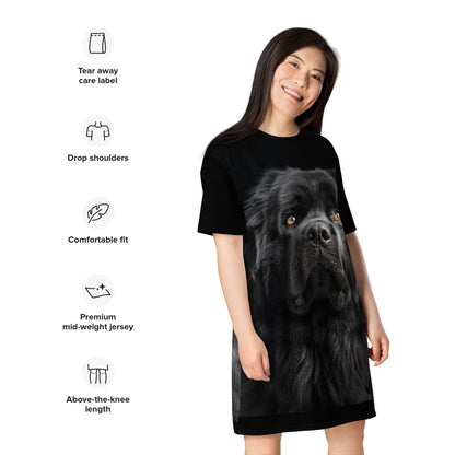 Golden Black Lab T-shirt dress