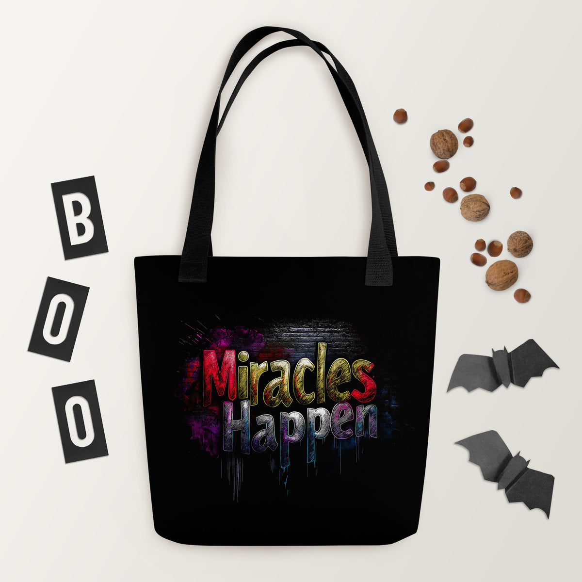 Miracles Happen: Vibrant Journeys Tote bag