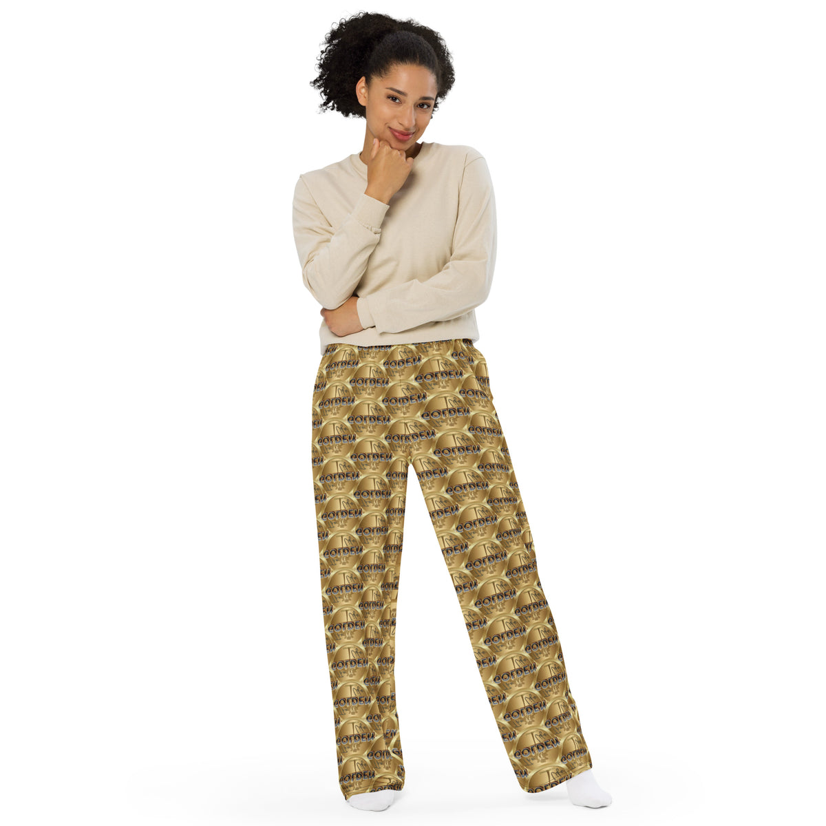 TGLC Branded All-over print unisex wide-leg pants
