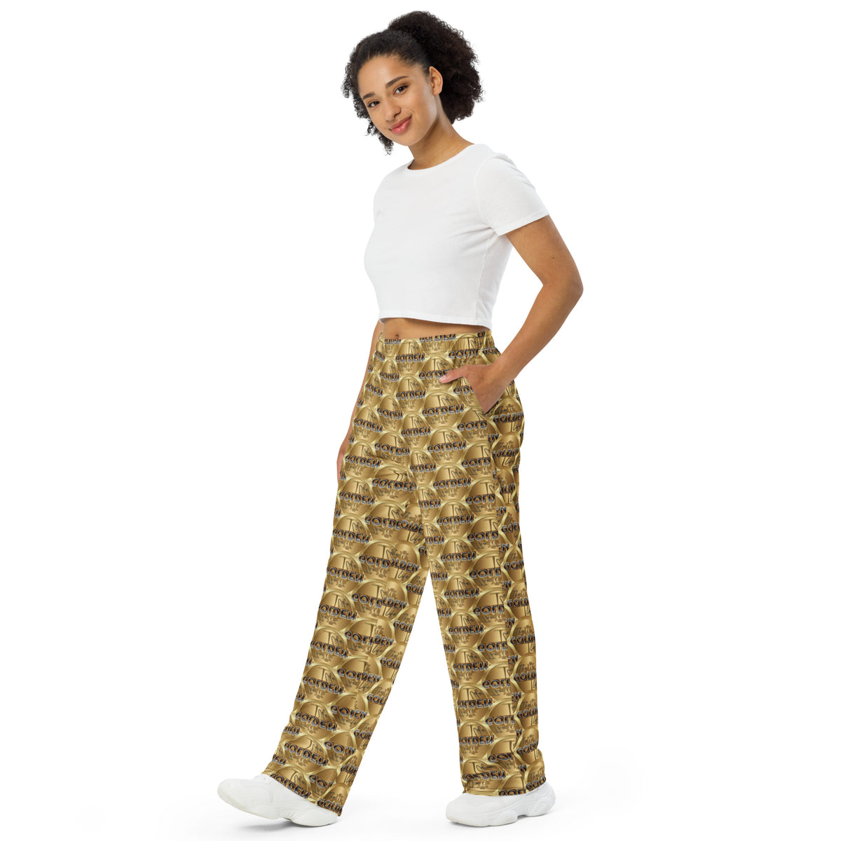 TGLC Branded All-over print unisex wide-leg pants