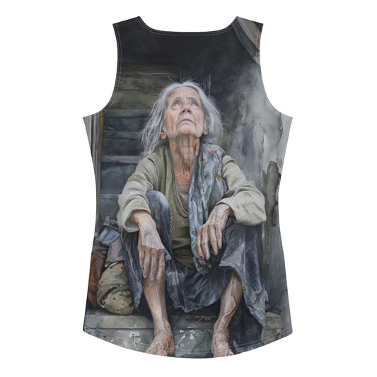 Peaceful Upset Sublimation Cut & Sew Tank Top