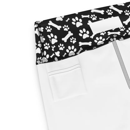 Black and White Yoga Capri Leggings